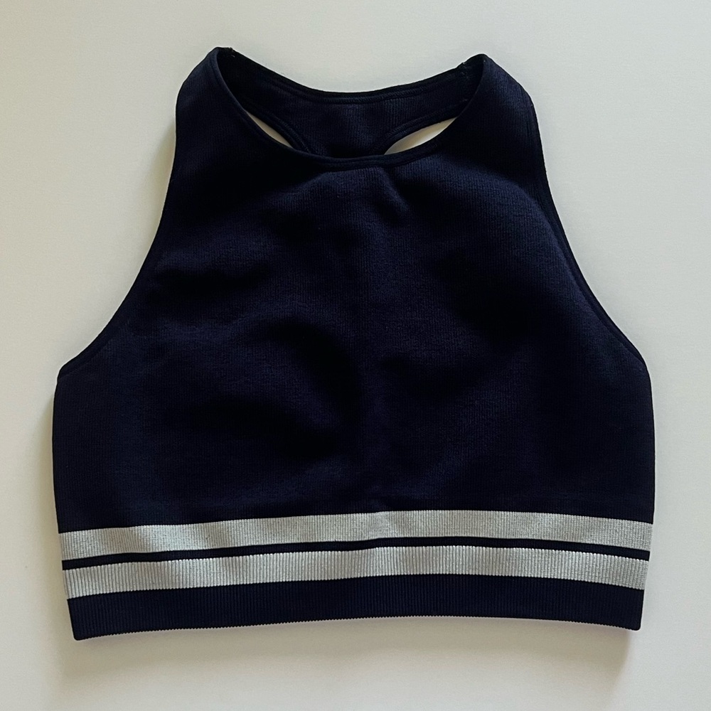 {Spiritual Gangster} Navy Ribbed Sports Bra